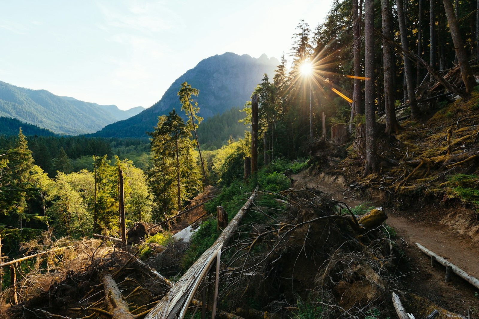 Mount Si trail above North Bend Washington
