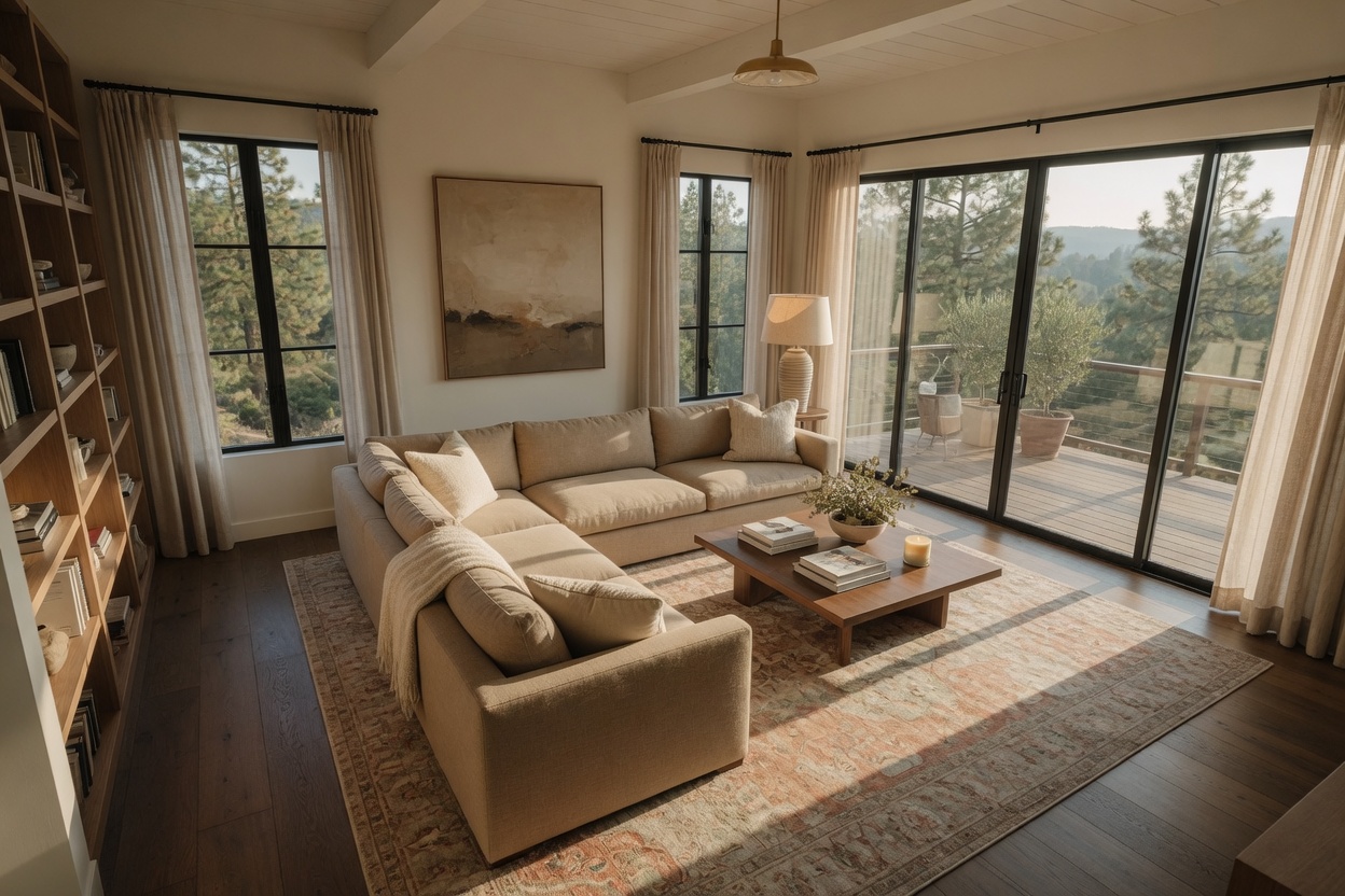 Stay lodging interior or exterior, no faces
