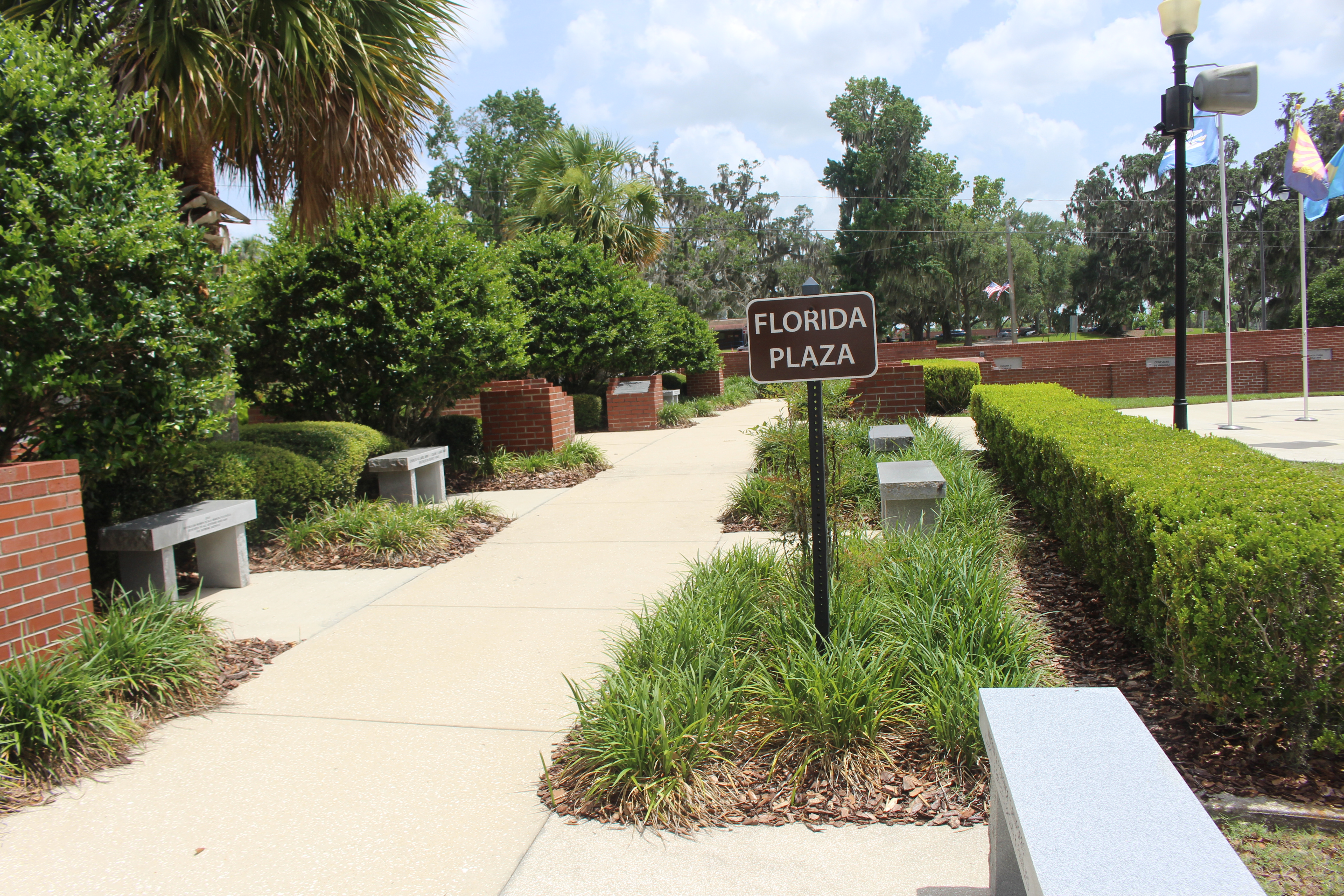 Veterans Memorial Park plaza in Ocala, Marion County, Florida. Wikimedia Commons. Caption: Ocala, not the World Equestrian Center.
