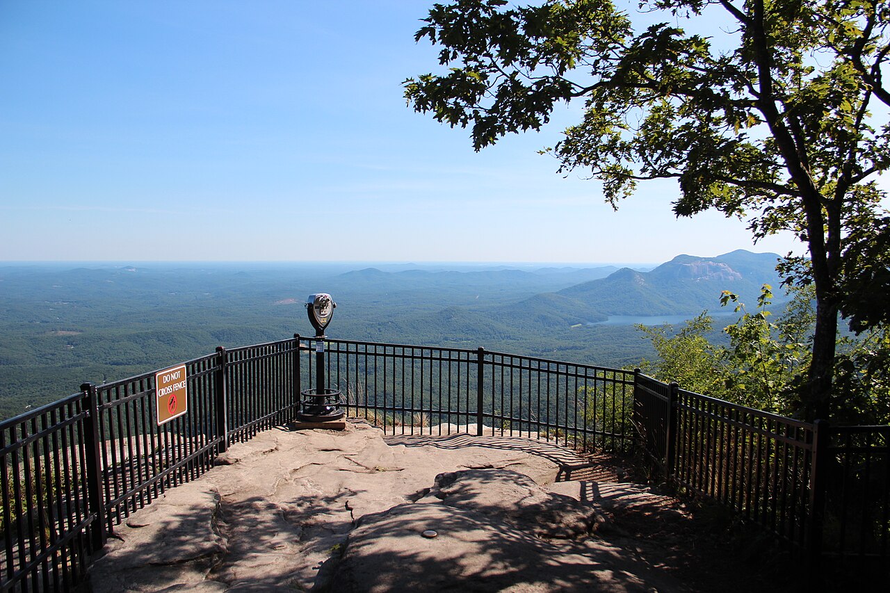 Blue ridges from a Caesars Head overlook in the South Carolina mountains.