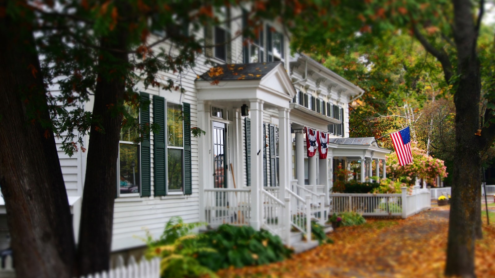 Stay house exterior with porch, no faces