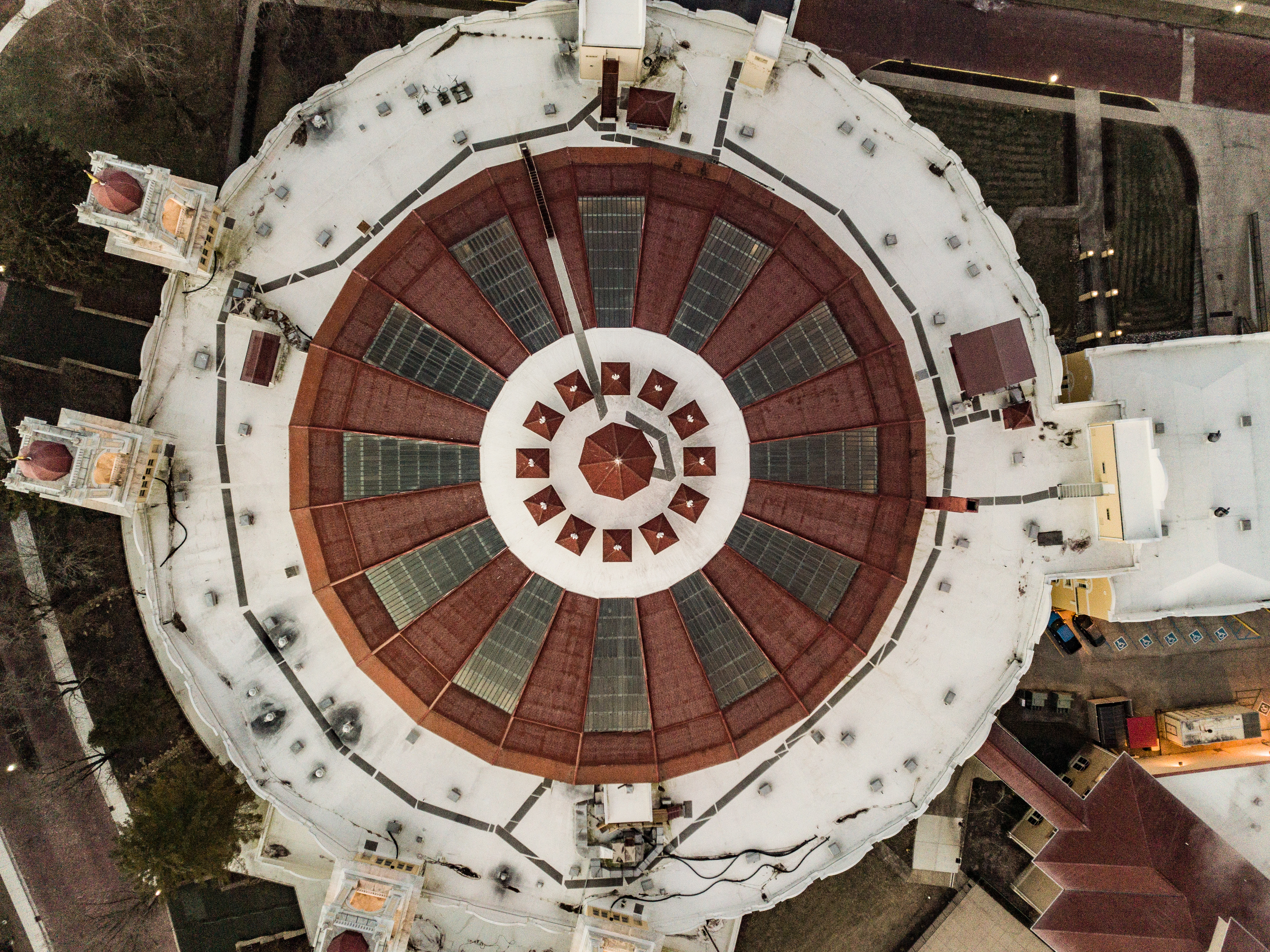 West Baden Springs Hotel dome from above