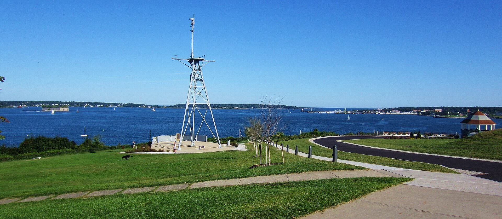 Eastern Promenade park looking over Casco Bay