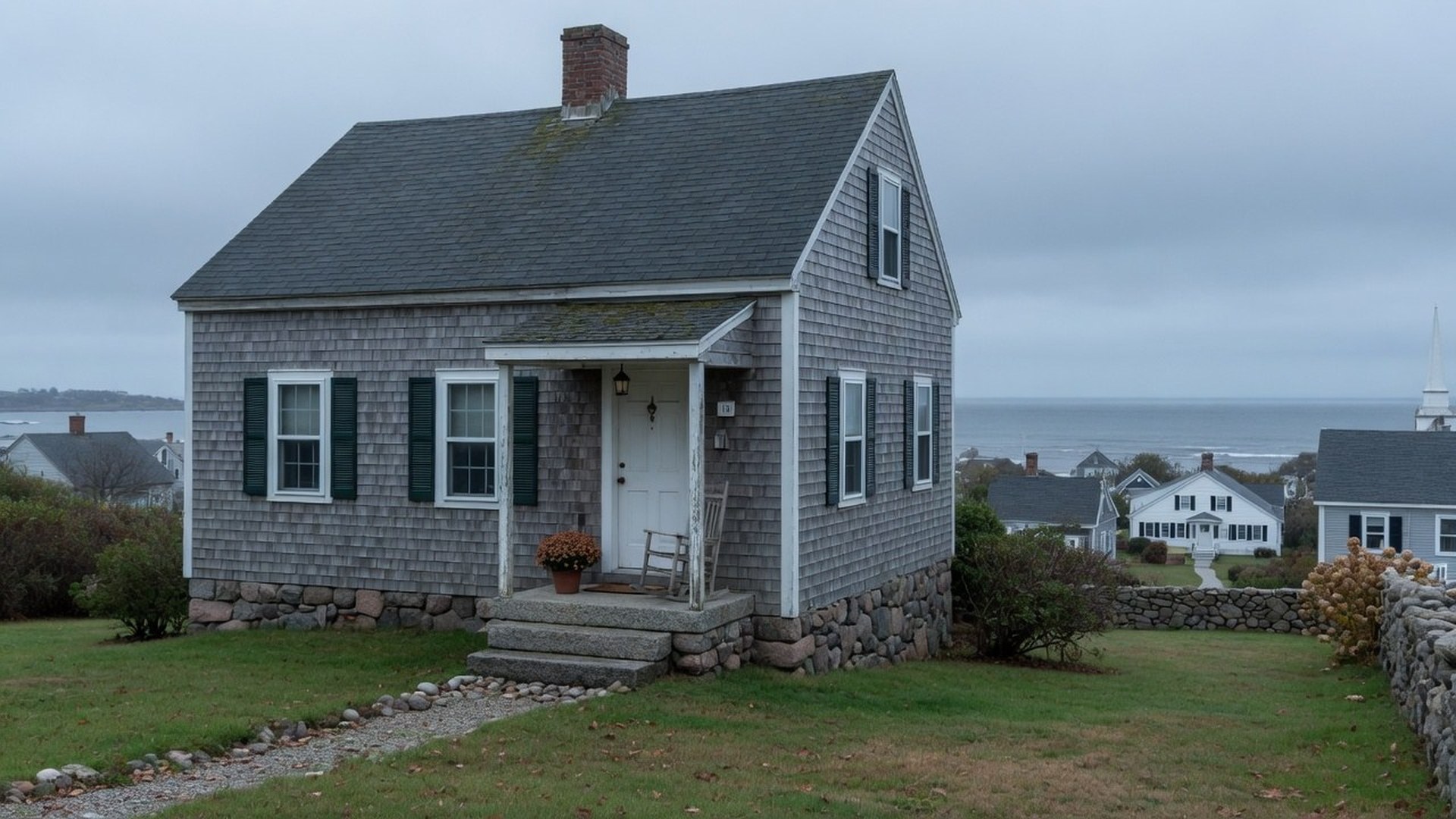 Stay house exterior with porch, no faces