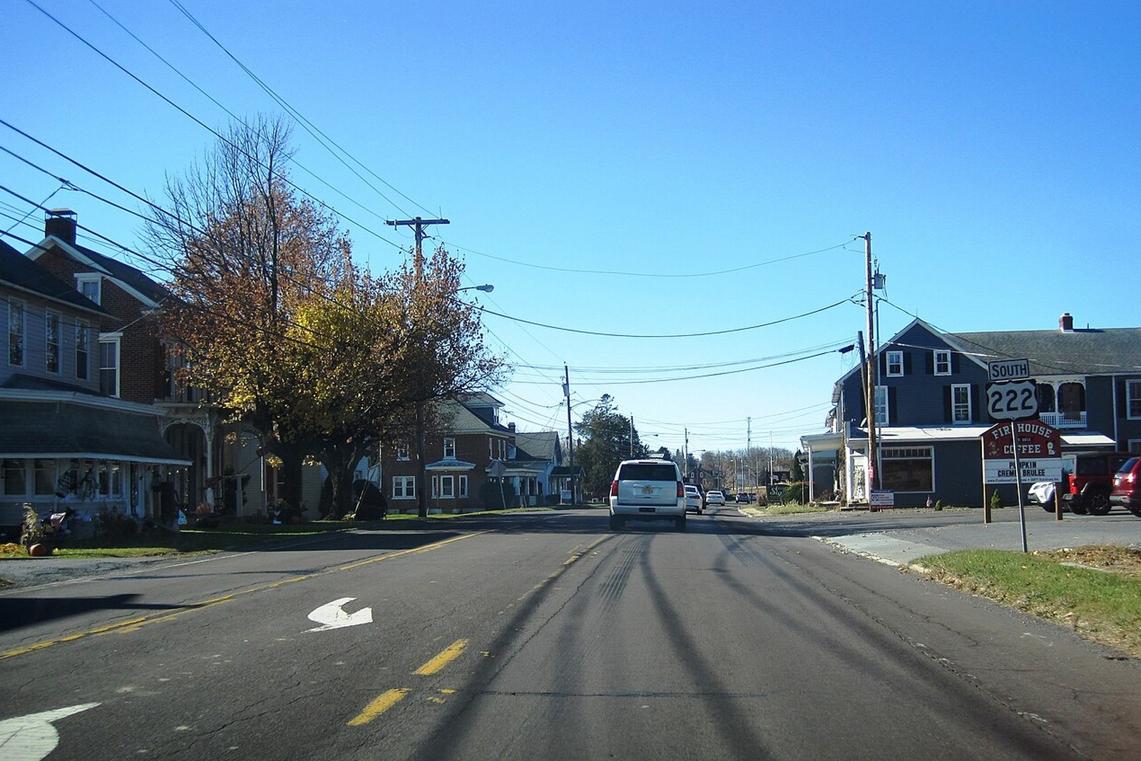US-222 South through the Kutztown area
