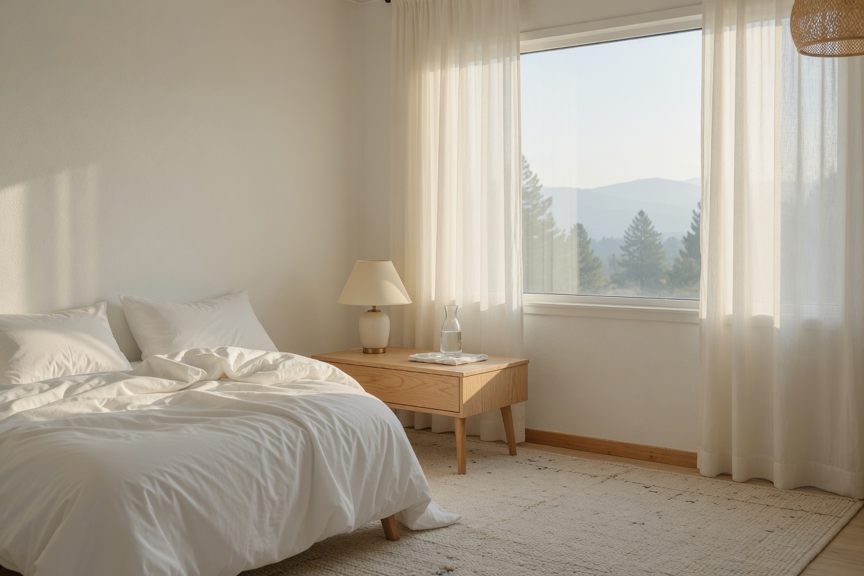Stay bedroom interior, no faces