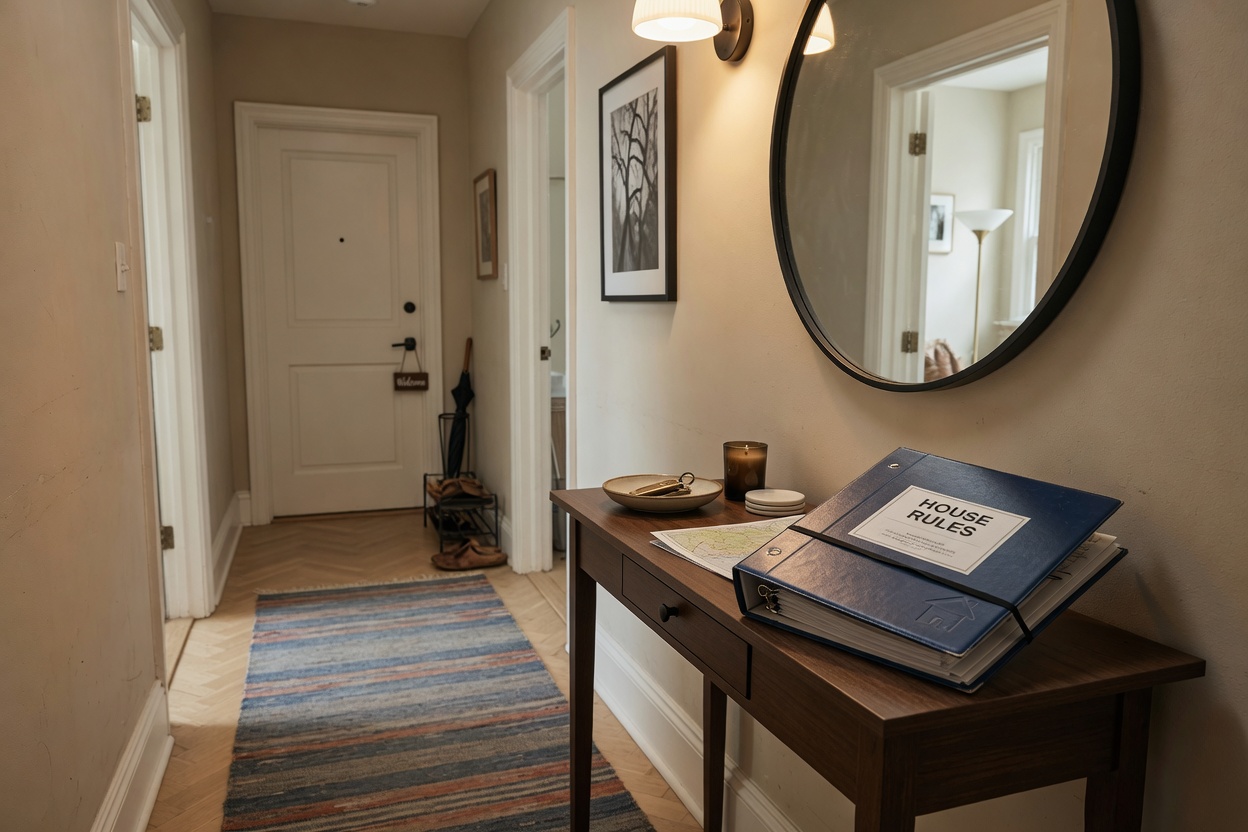 Stay lodging interior or exterior, no faces