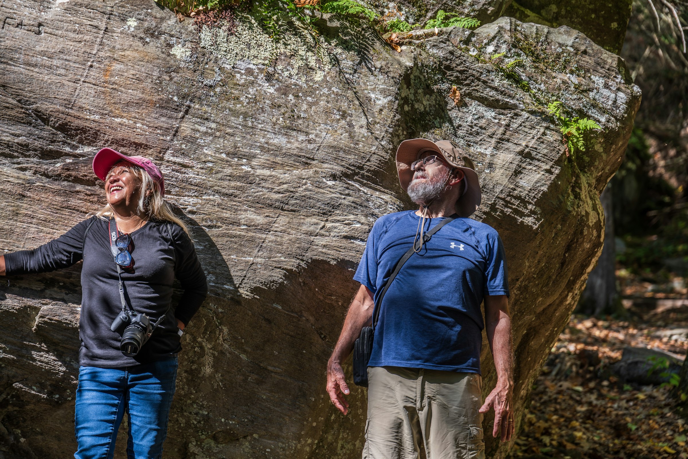 Rock outcrop on the trail up Monument Mountain in Great Barrington, Massachusetts. Unsplash, location-tagged Great Barrington.
