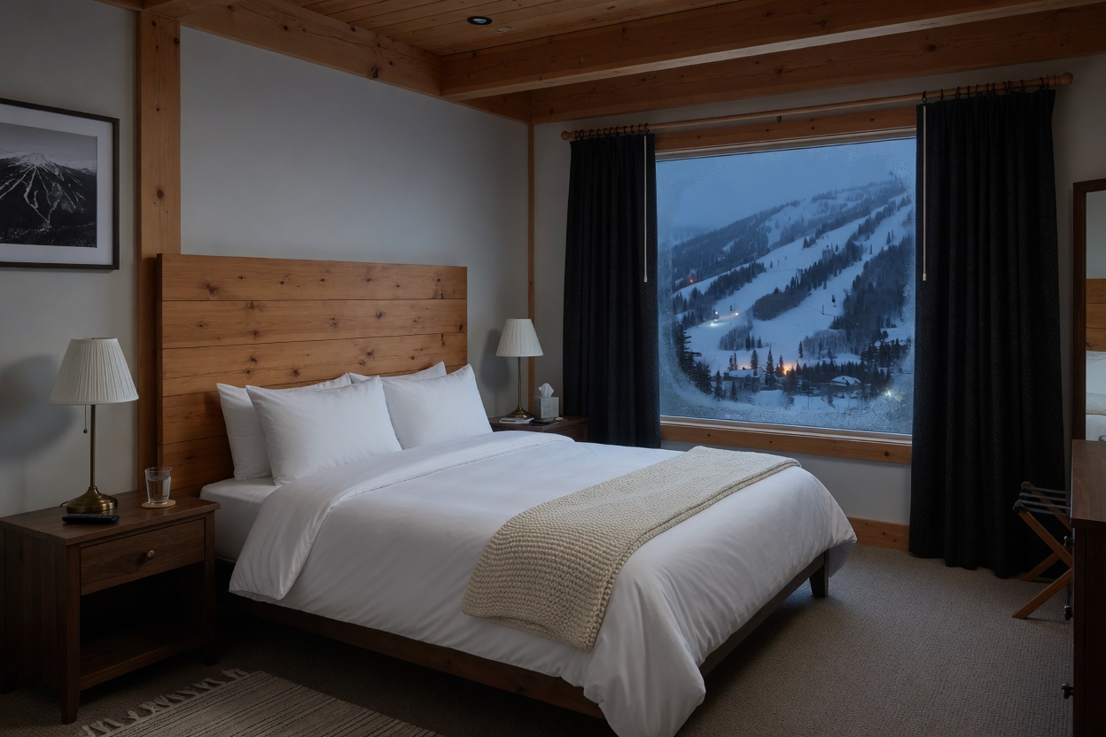 Stay lodging interior or exterior, no faces