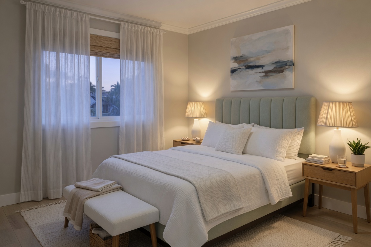 Stay lodging interior or exterior, no faces