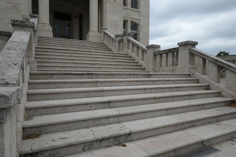 Empty Orlando City Hall steps, no people