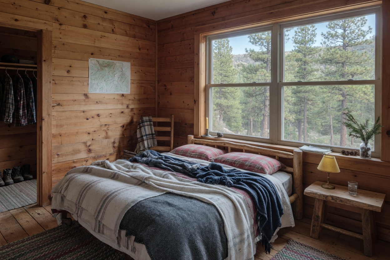 Stay lodging interior or exterior, no faces