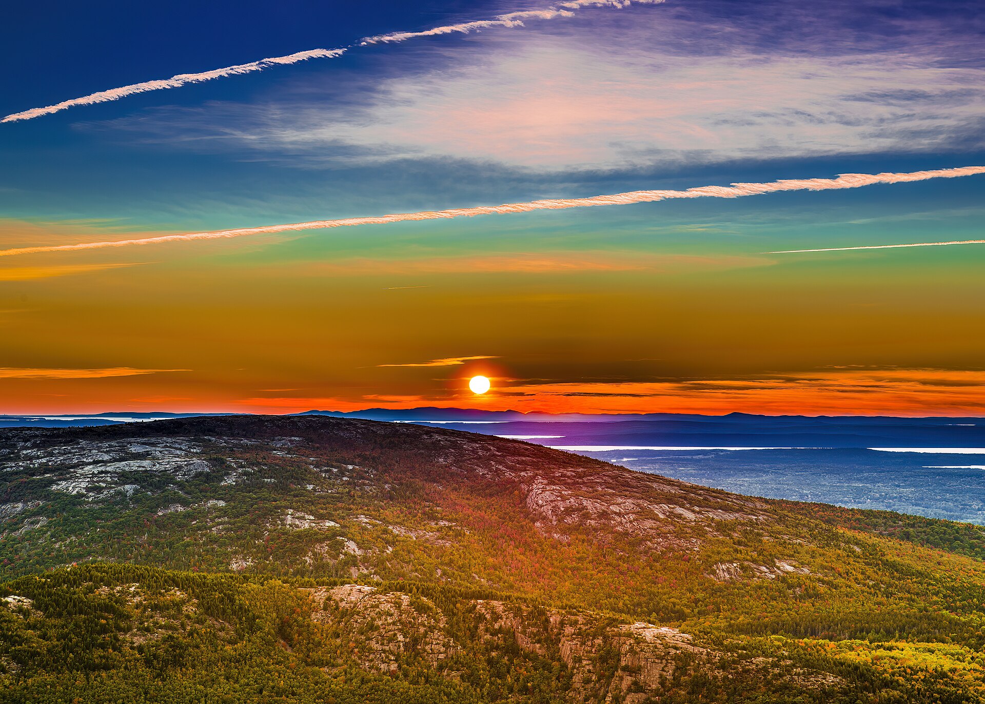 Sunset from Cadillac Mountain, Acadia National Park