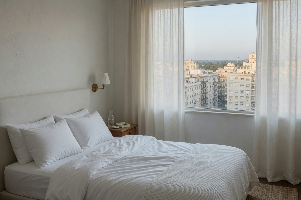 Stay lodging interior or exterior, no faces