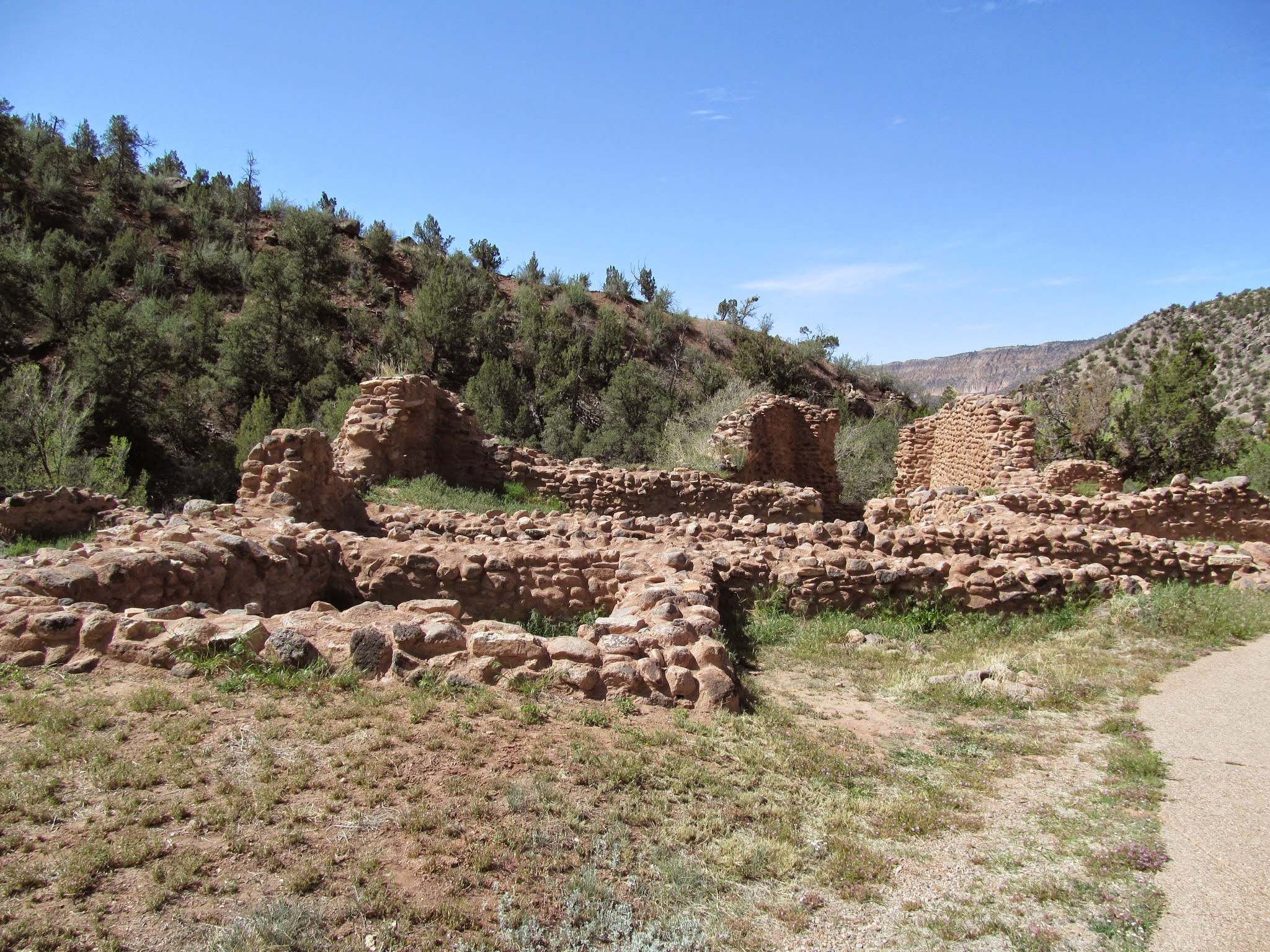 Jemez Historic Site stone ruins near Jemez Springs