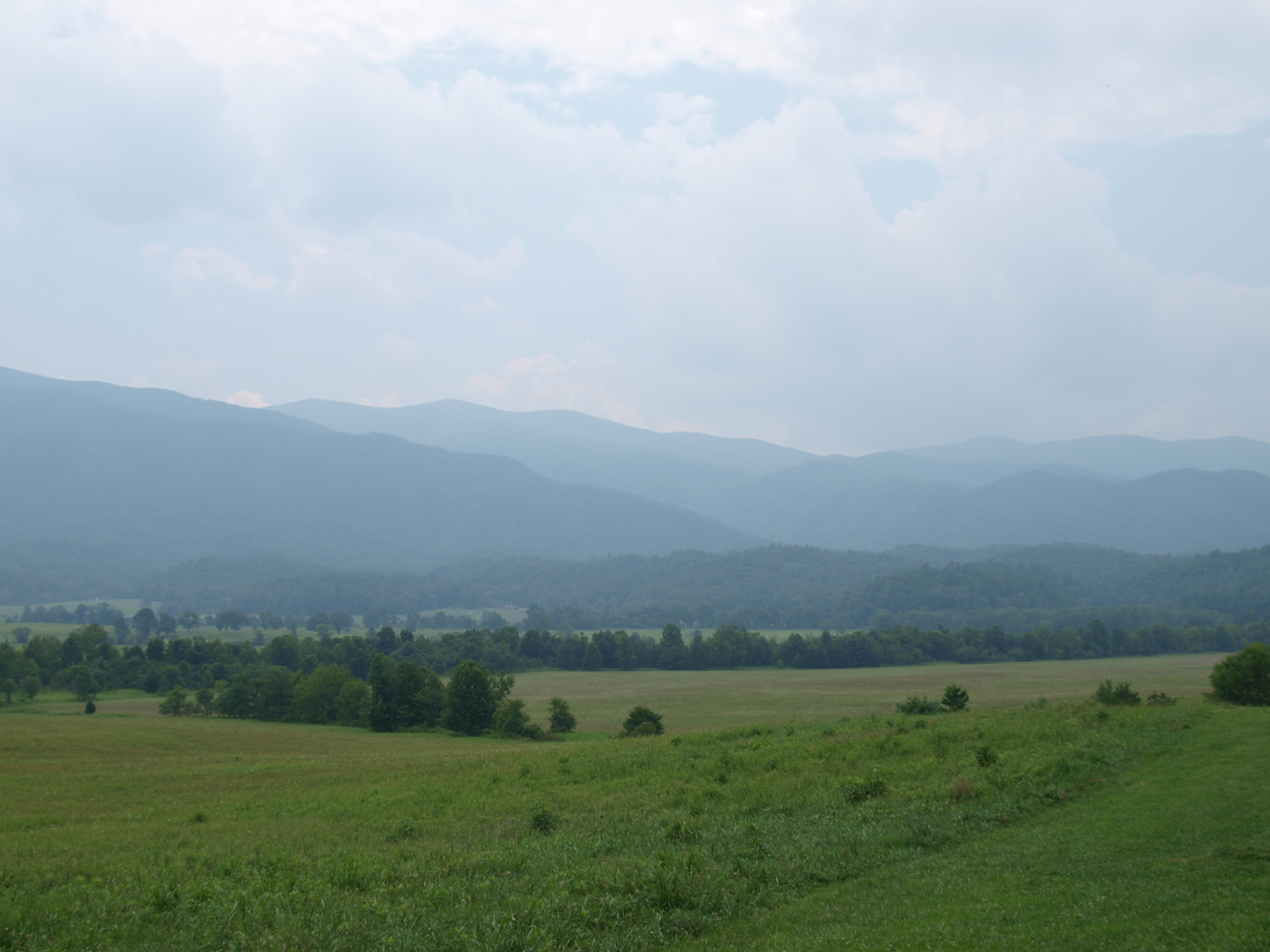 Cades Cove fields and mountains from the loop road