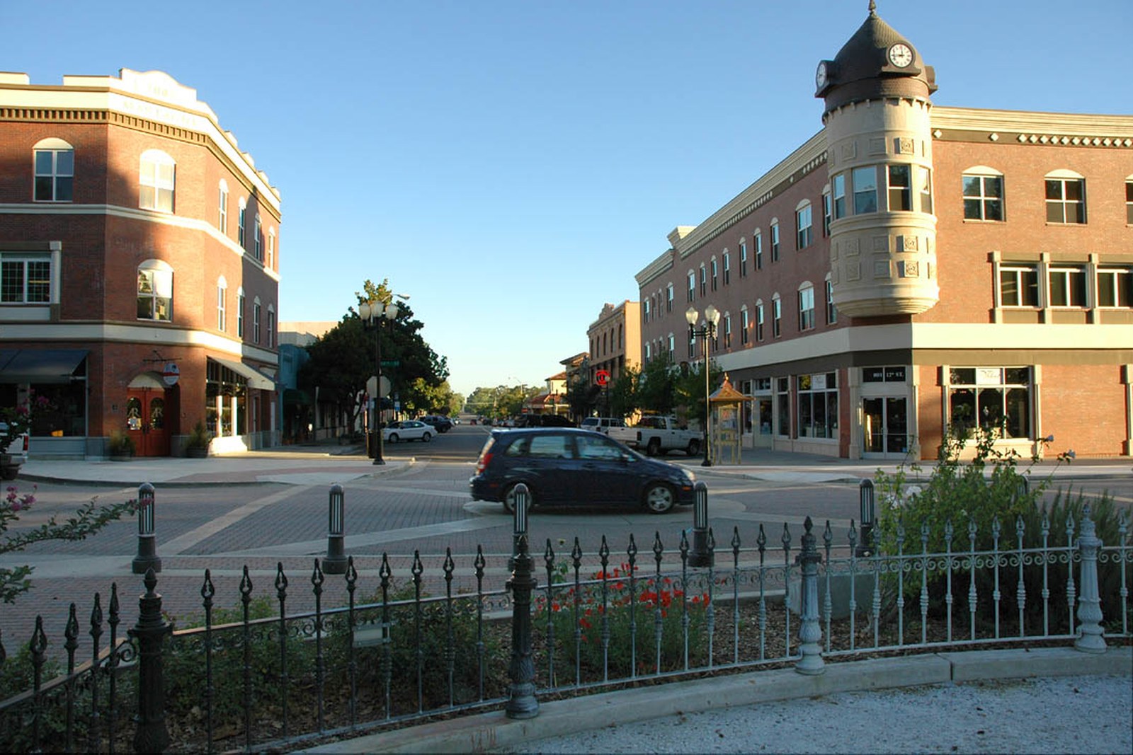 Paso Robles downtown clock tower on a clear morning