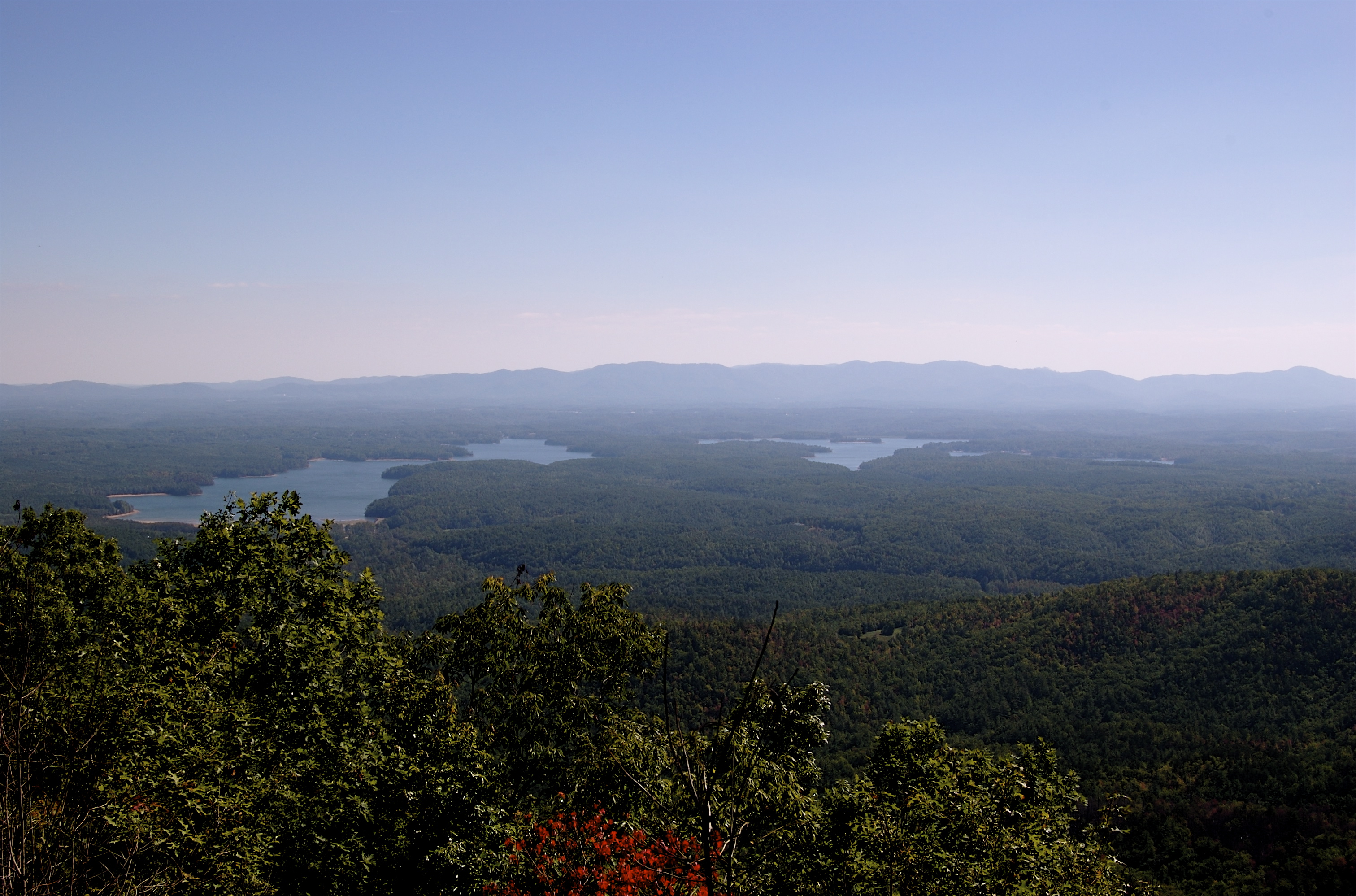 Lake James from the Linville Gorge rim, McDowell and Burke counties