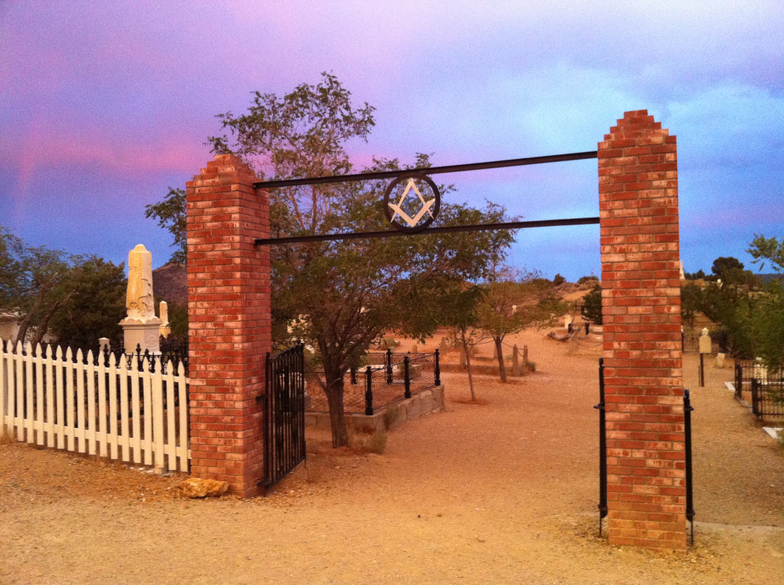 Cemetery hillside overlooking Virginia City, Nevada