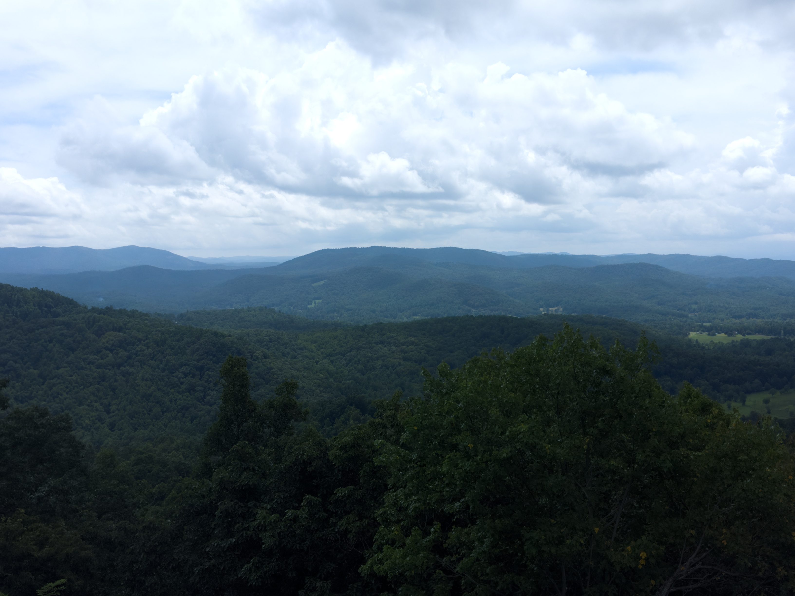 Mountain view from Jump Off Rock near Hendersonville, North Carolina