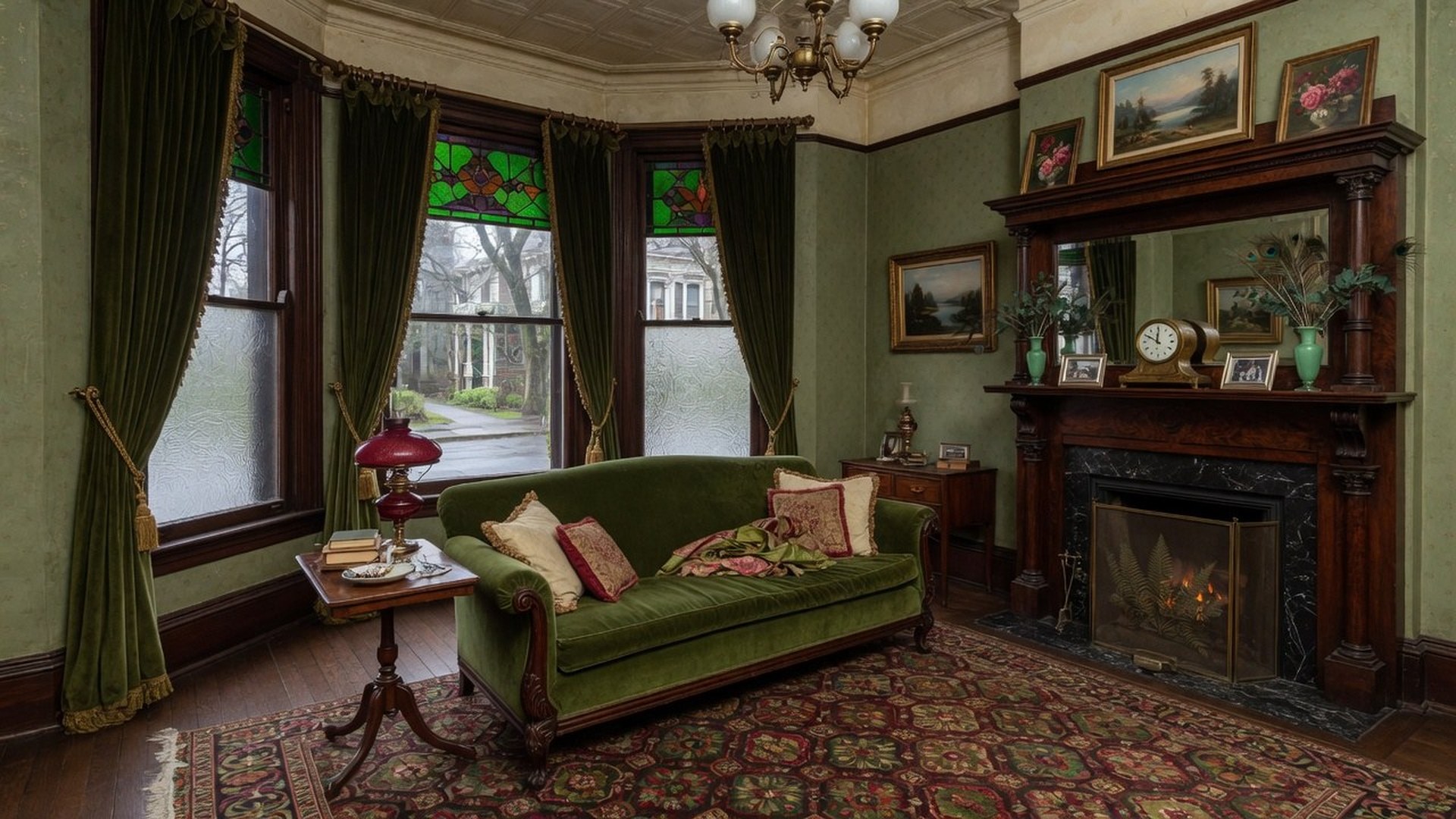 Victorian parlor in a West End house, Portland