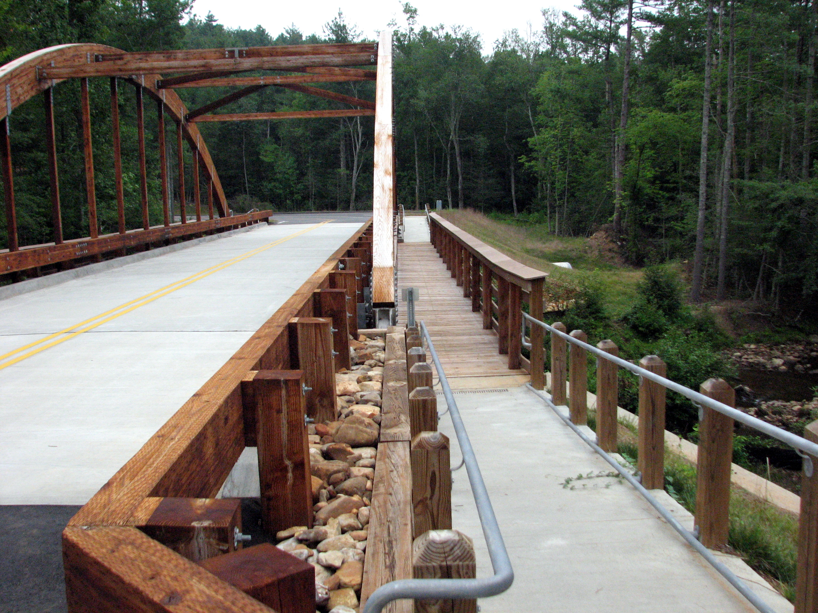 Lake James State Park bridge toward the woods