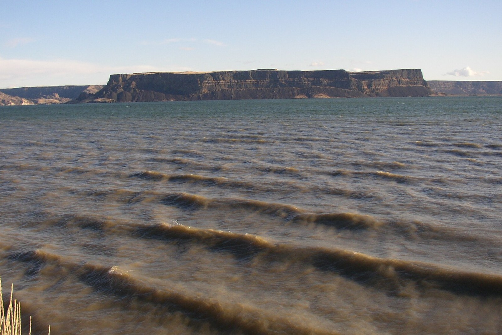 Steamboat Rock from the Banks Lake shore