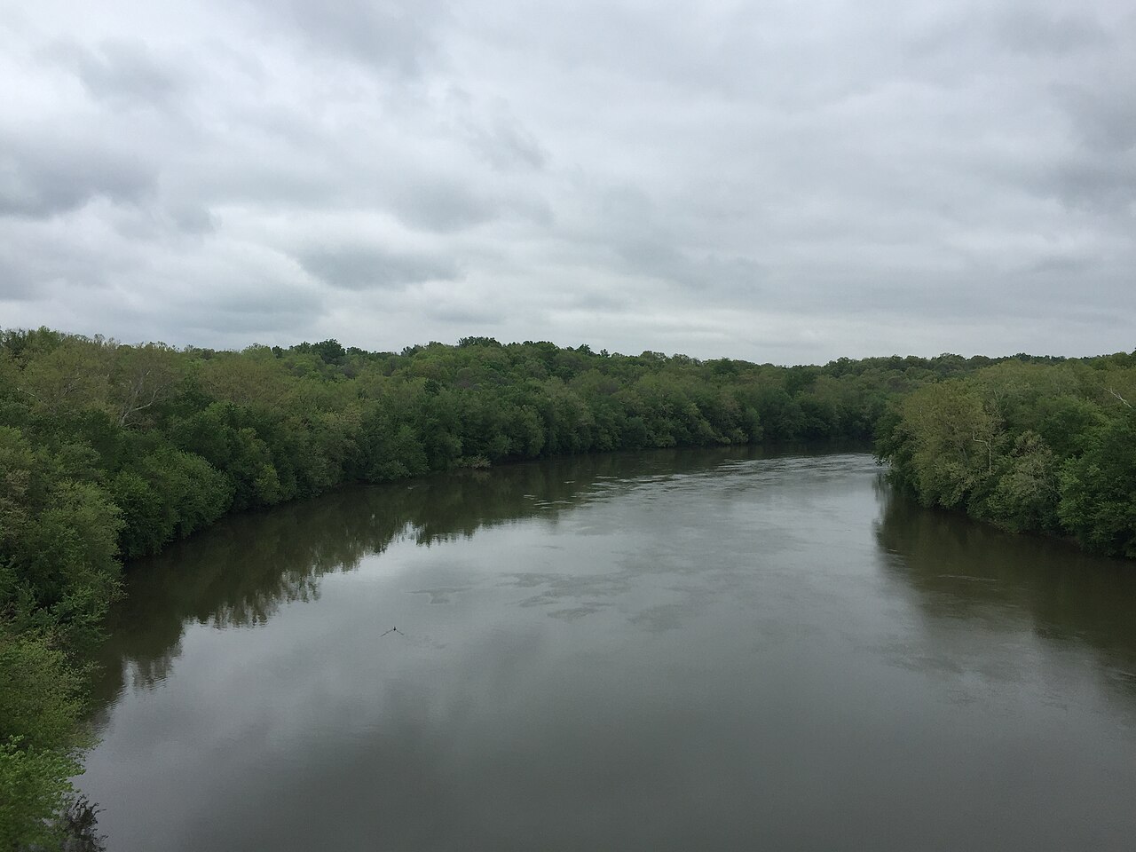 The Potomac River from the James Rumsey Bridge at Shepherdstown in Jefferson County, West Virginia.