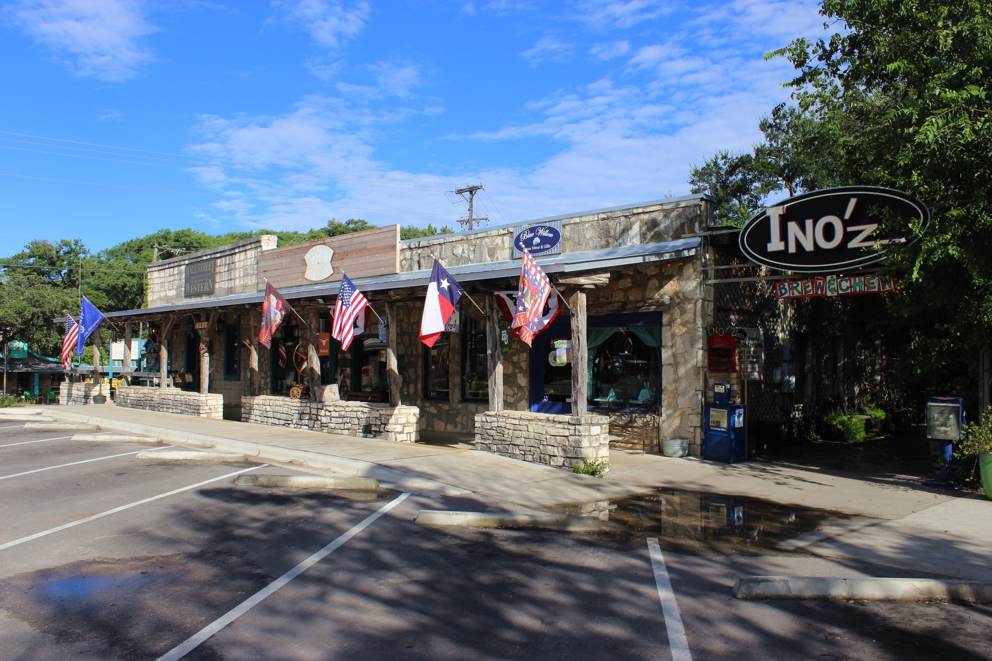 Shops in downtown Wimberley, Texas