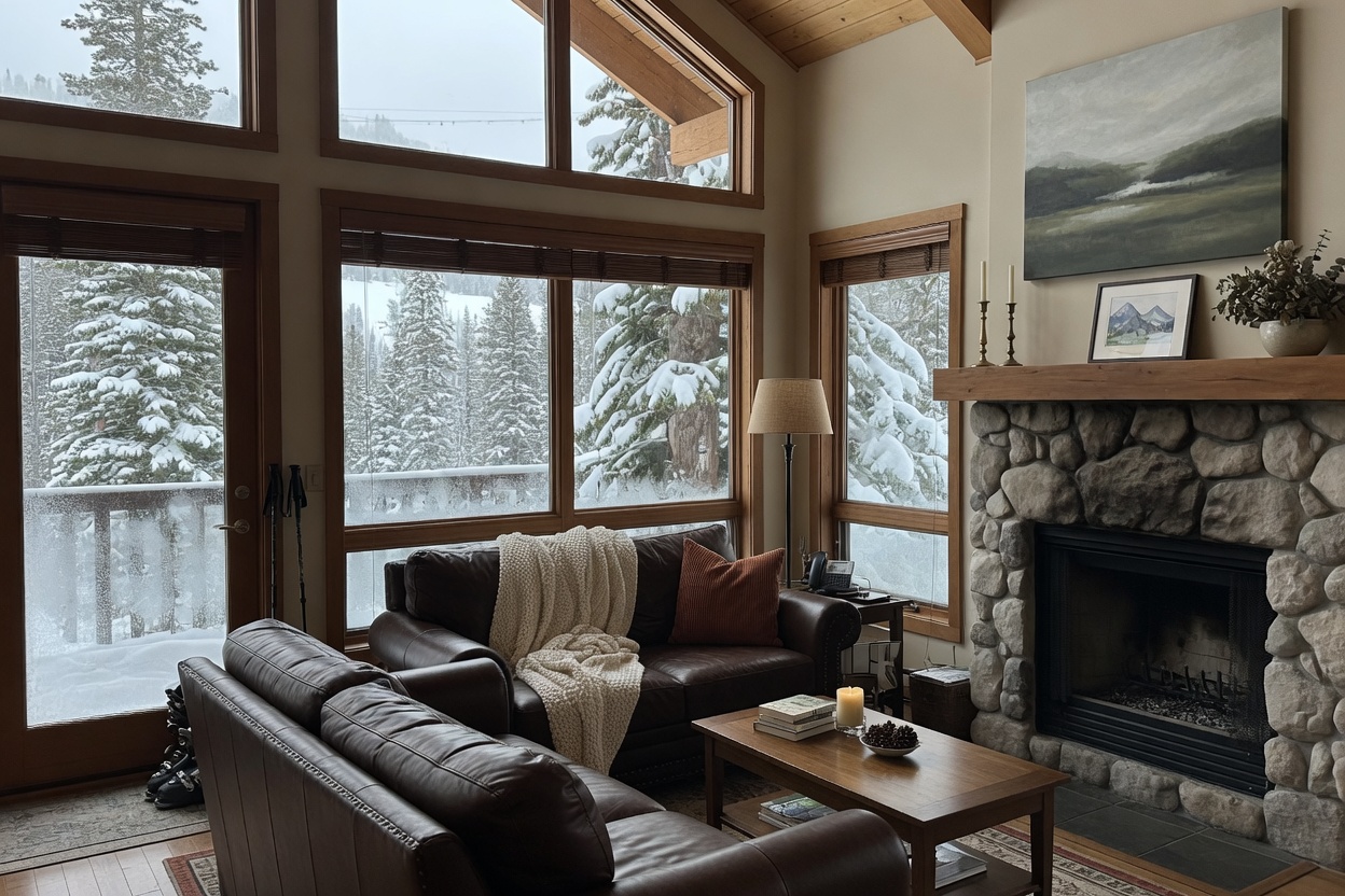 Cozy short-term rental interior with simple, consistent styling