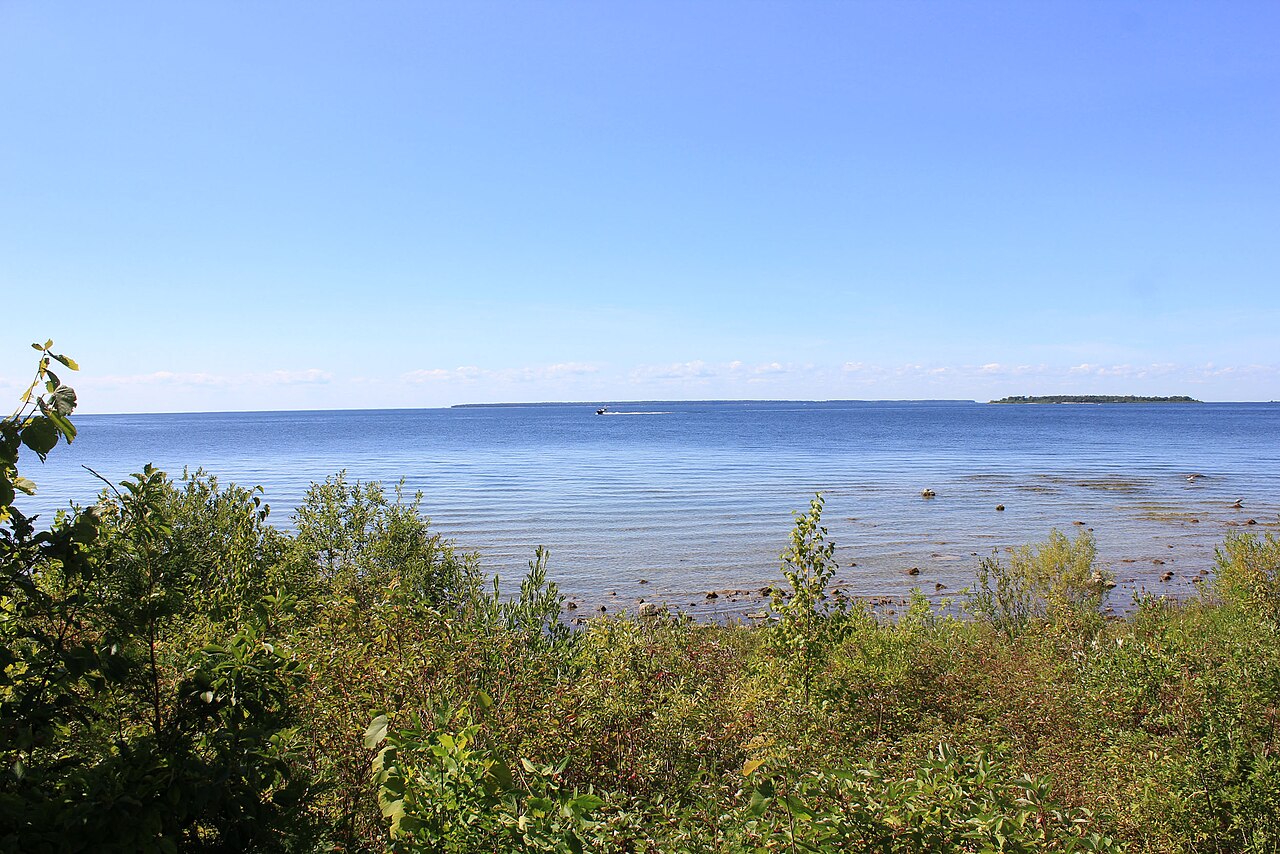 Quiet Green Bay shoreline from Peninsula State Park, Door County