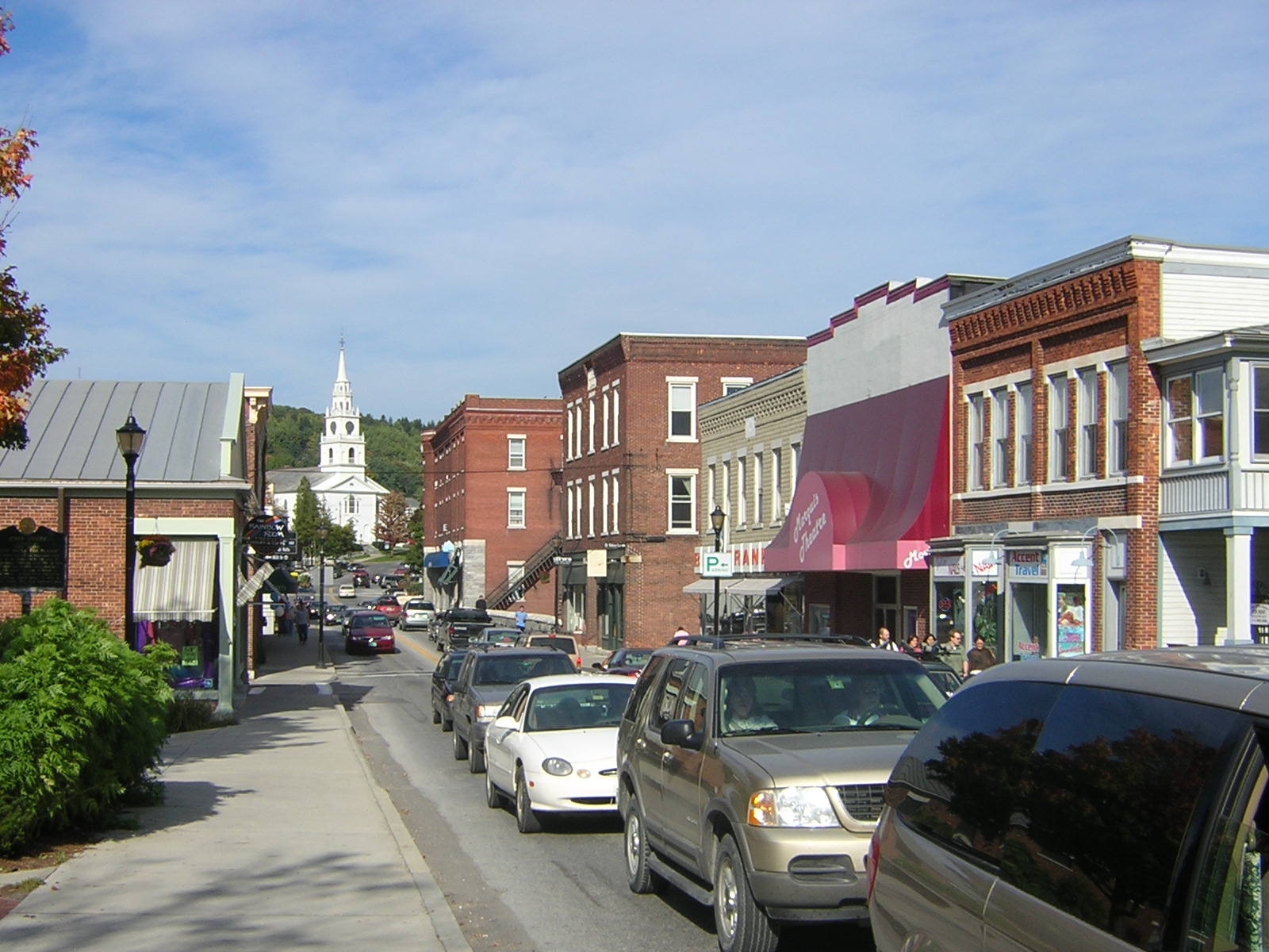 Downtown Middlebury, Vermont streetscape. Wikimedia Commons, CC BY-SA 3.0.