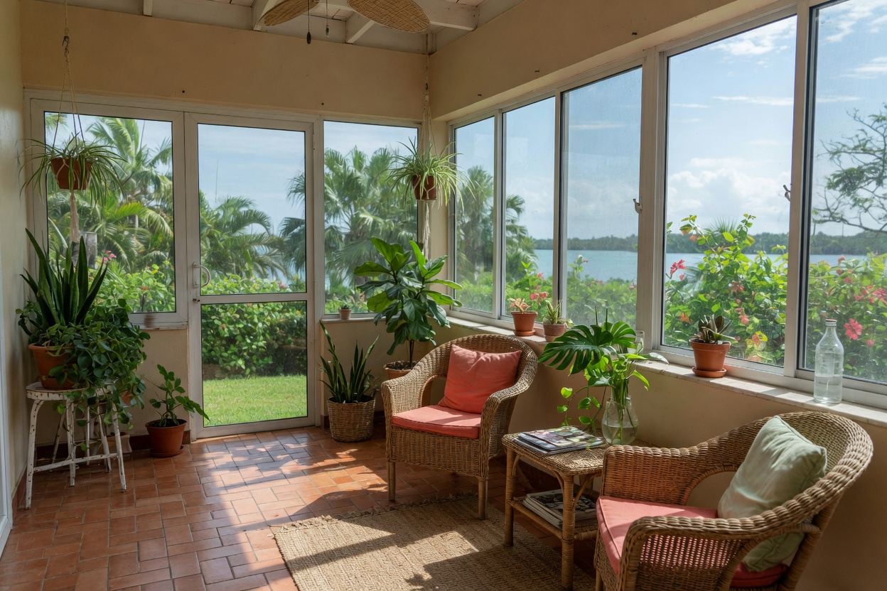 Stay sunroom interior, no faces