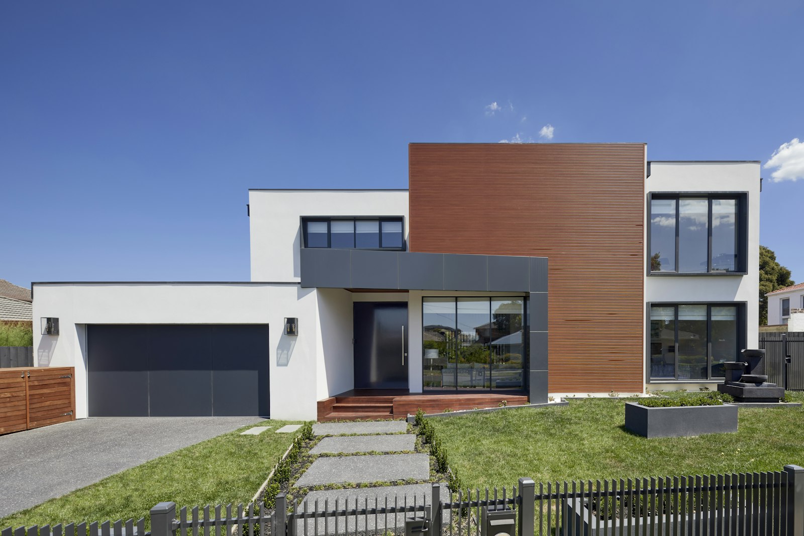 Stay exterior, modern house, no faces