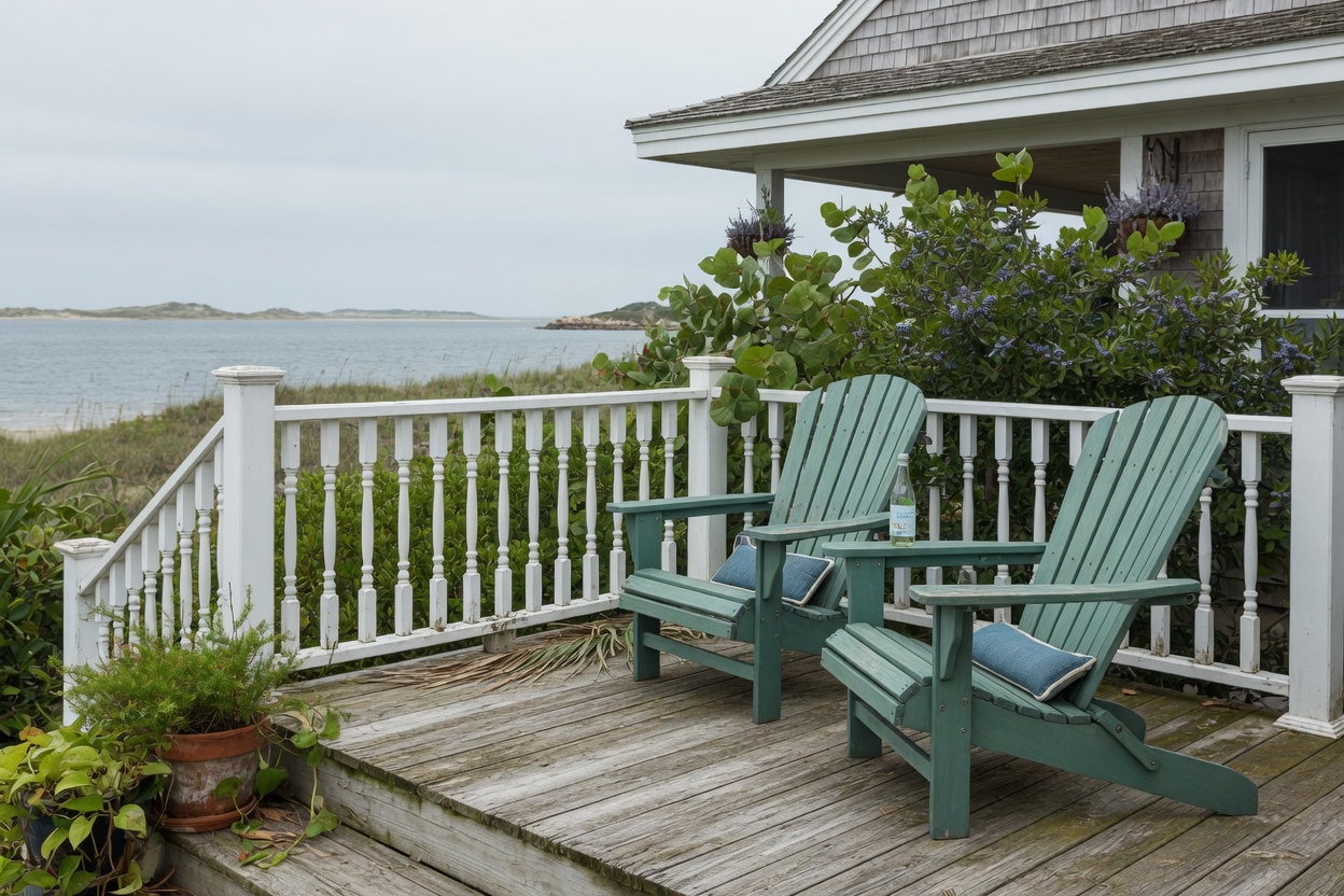 Stay porch exterior with chairs, no faces