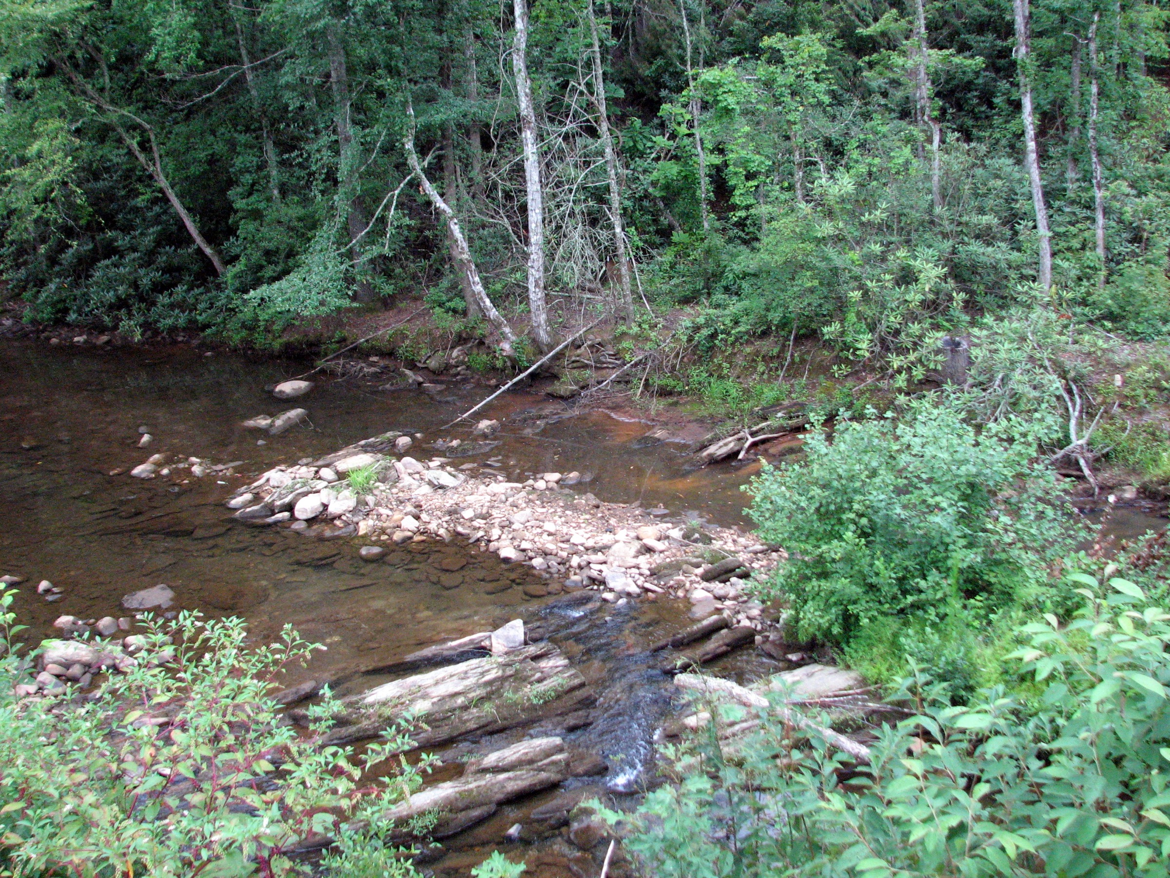 Rocky creek feeding Lake James in McDowell County