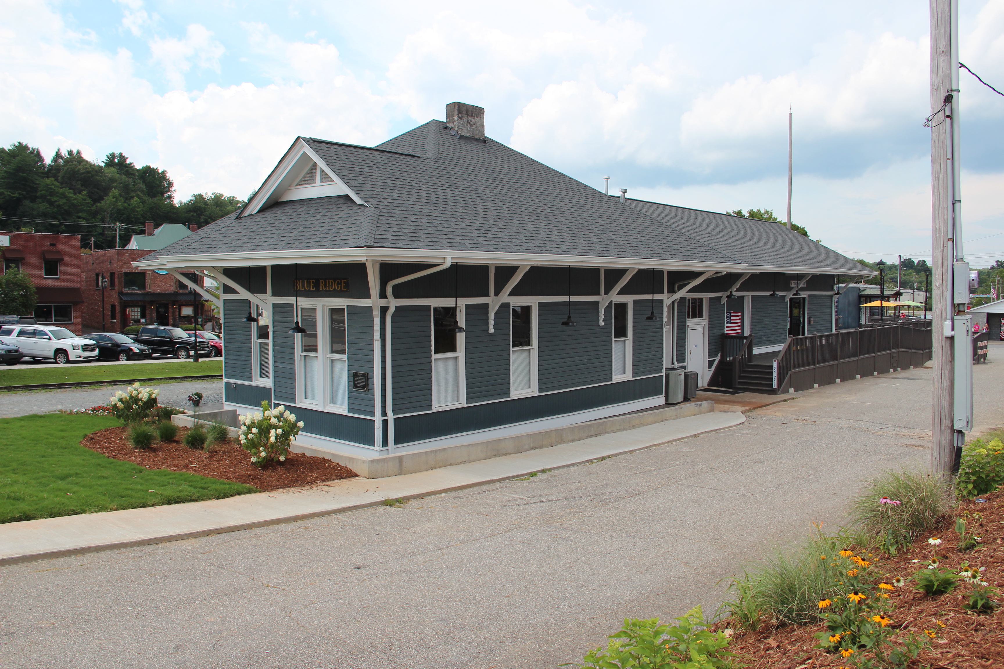 Blue Ridge Scenic Railway depot at 241 Depot Street, Blue Ridge, Georgia