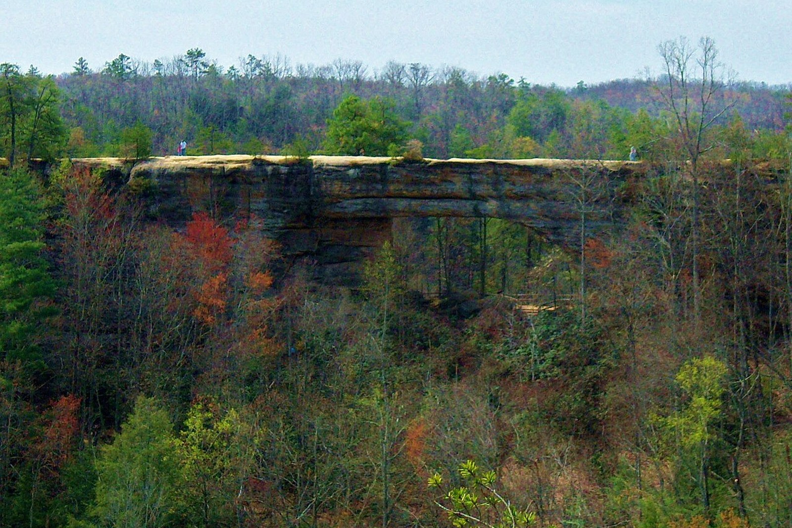 Natural Bridge sandstone arch near Slade Kentucky
