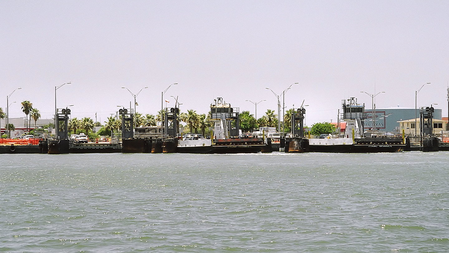 TxDOT ferry landing in Port Aransas, Texas