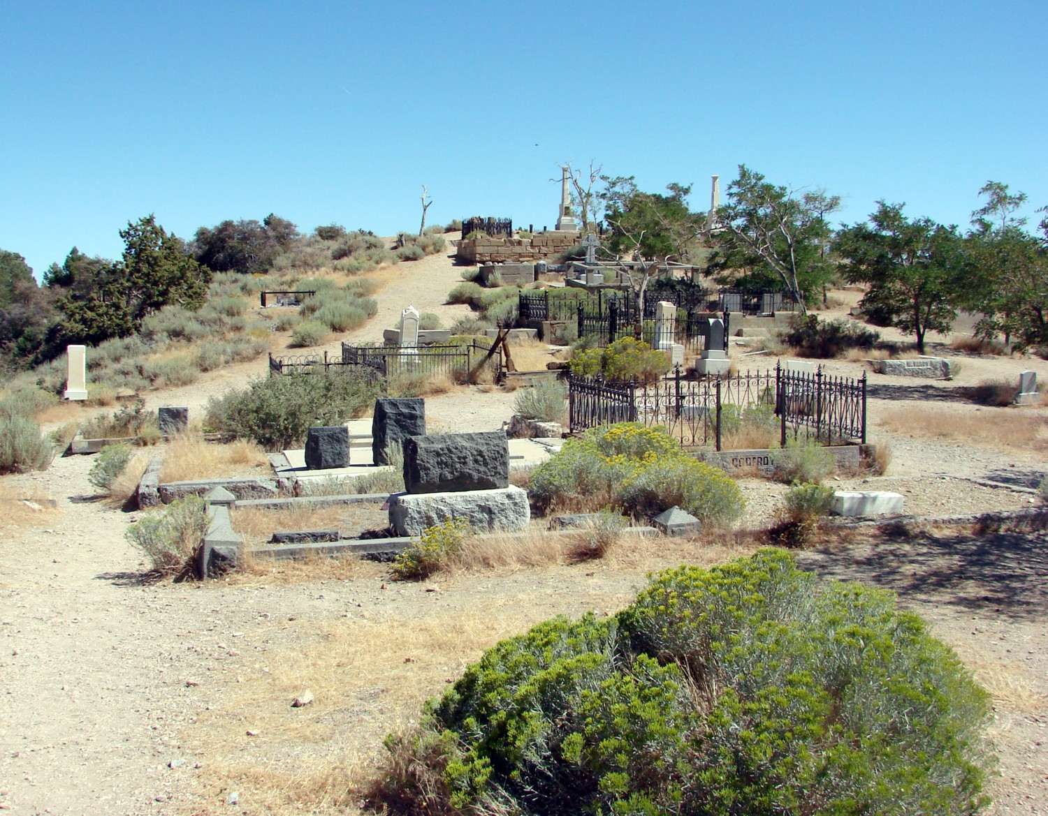 Historic cemetery in Virginia City, Nevada