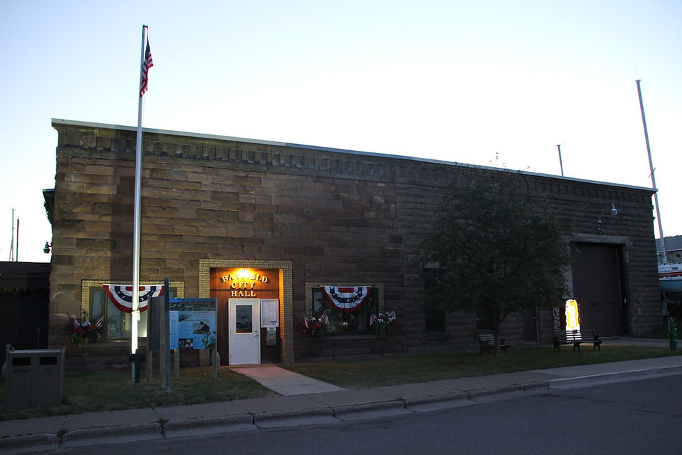 City of Bayfield City Hall brownstone on South Broad Street, Bayfield, Wisconsin