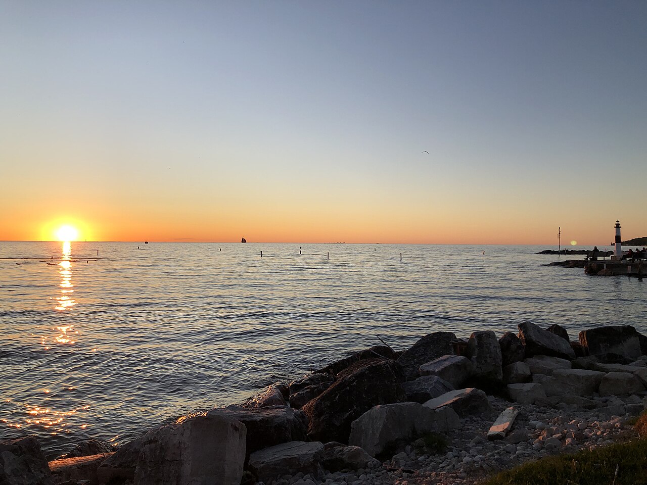 Sunset over Sister Bay in Door County, Wisconsin