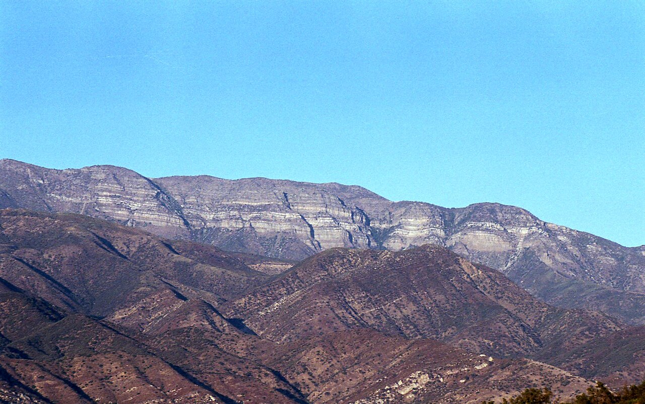 The Topa Topa mountain bluffs rising above Ojai, California.