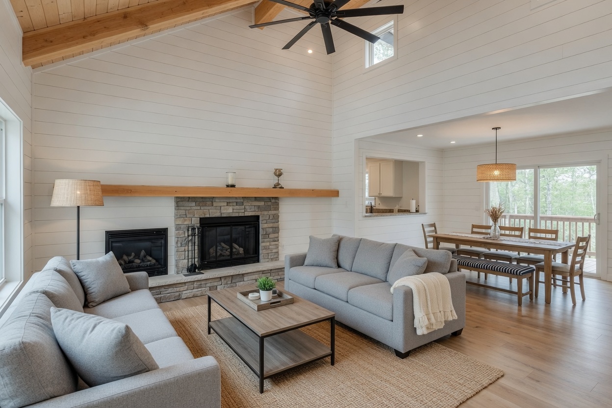 Stay lodging interior or exterior, no faces