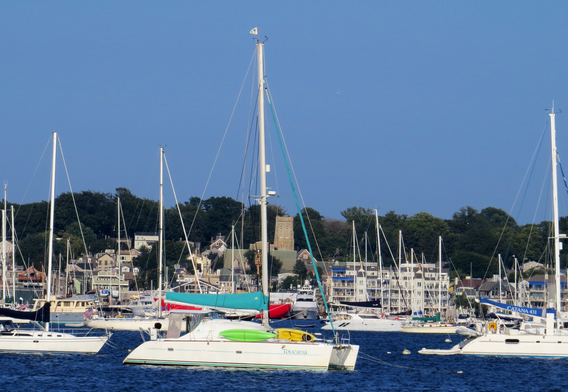Sailboats in Newport Harbor