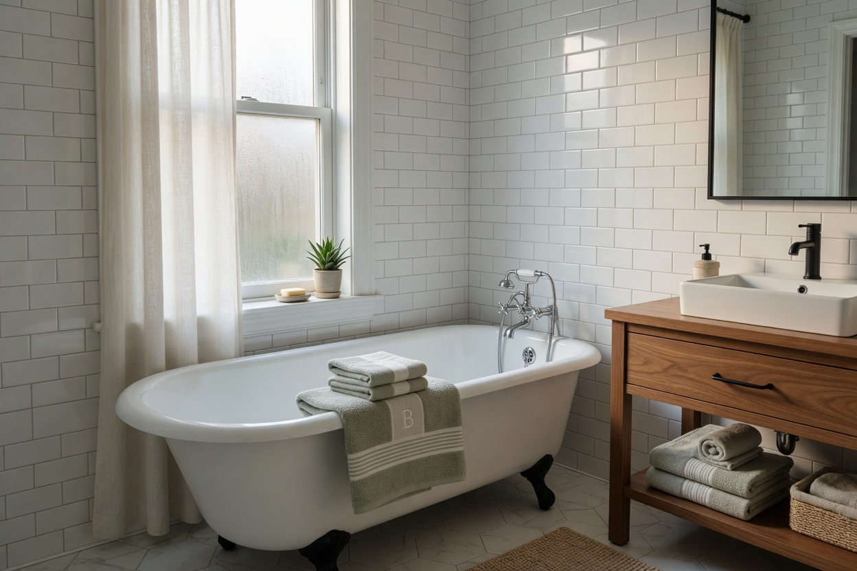Stay bathroom interior, no faces