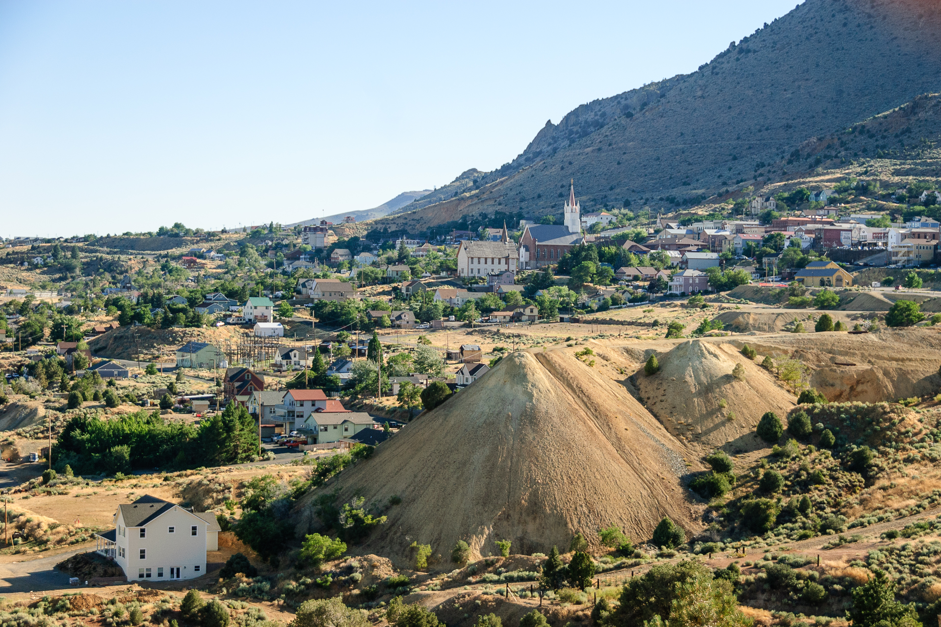 Virginia City, Nevada from the hillside