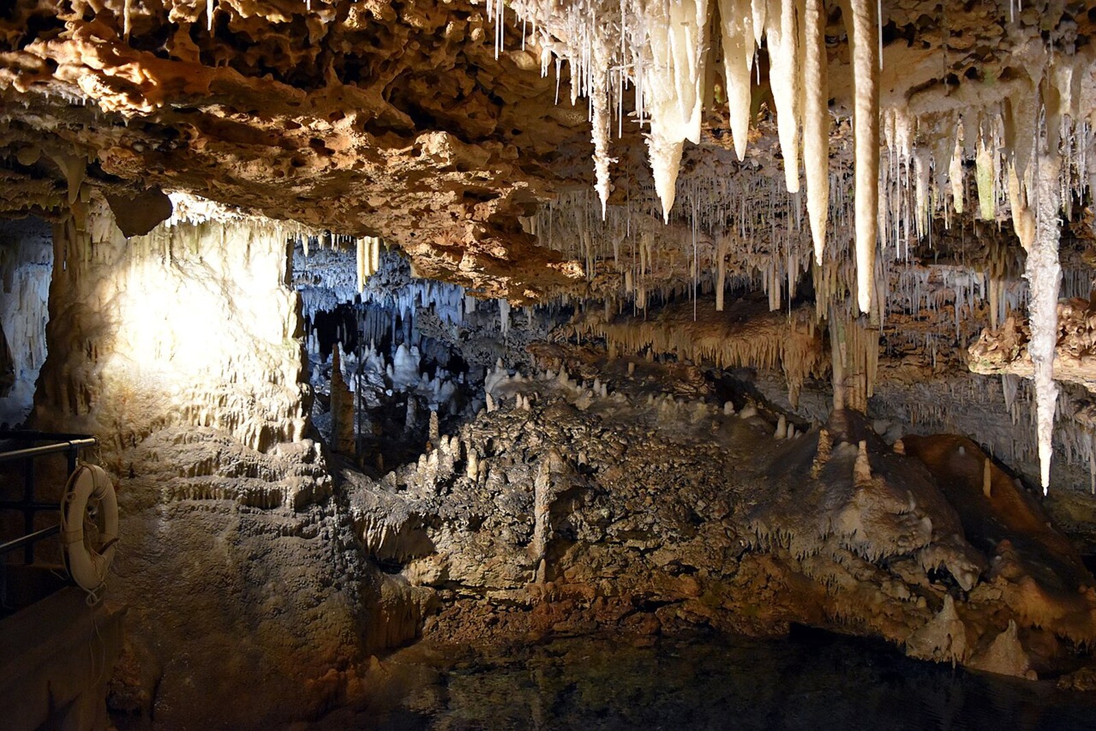 Interior formations at Crystal Cave near Kutztown