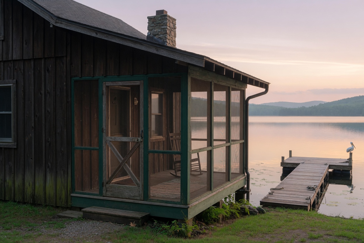 Stay lodging interior or exterior, no faces