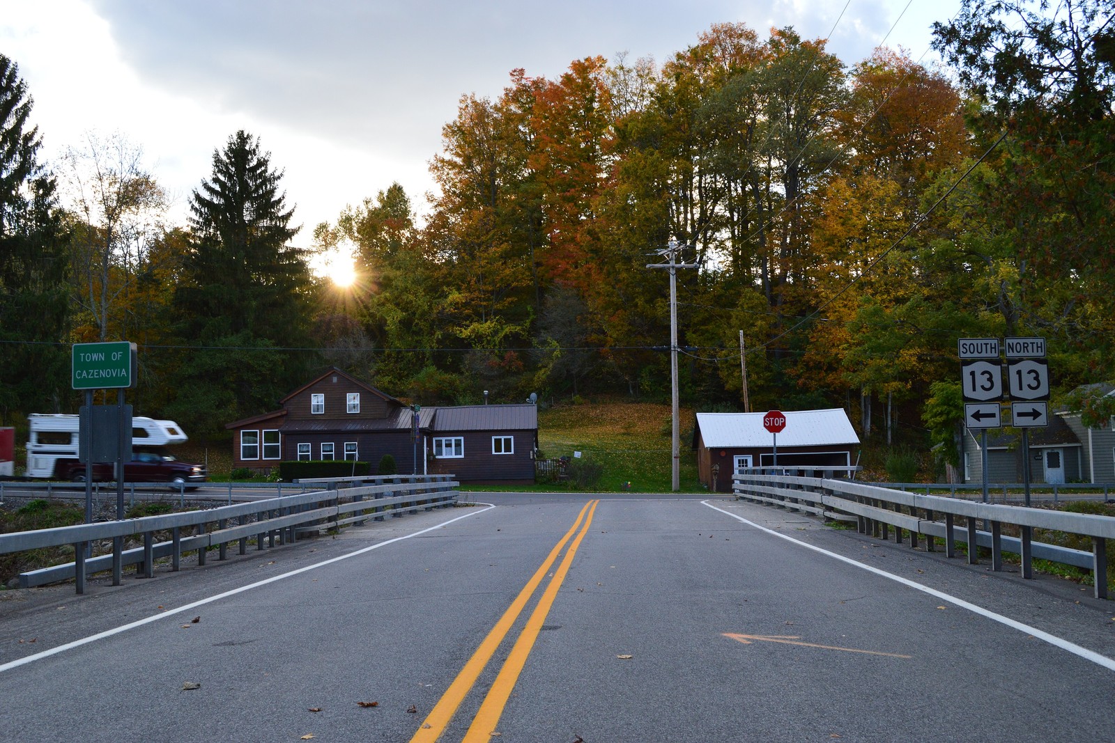 Town of Cazenovia sign on Route 13